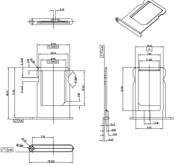Single SIM Card Tray for YoloLiv YoloBox(Without Eject Pin)